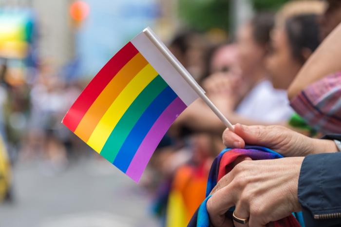 Symbolem pro rovná práva gayů, leseb a dalších osob je duhová vlajka.