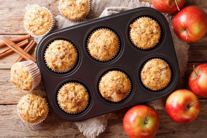 Jablečné muffiny se nemusí doslazovat.
